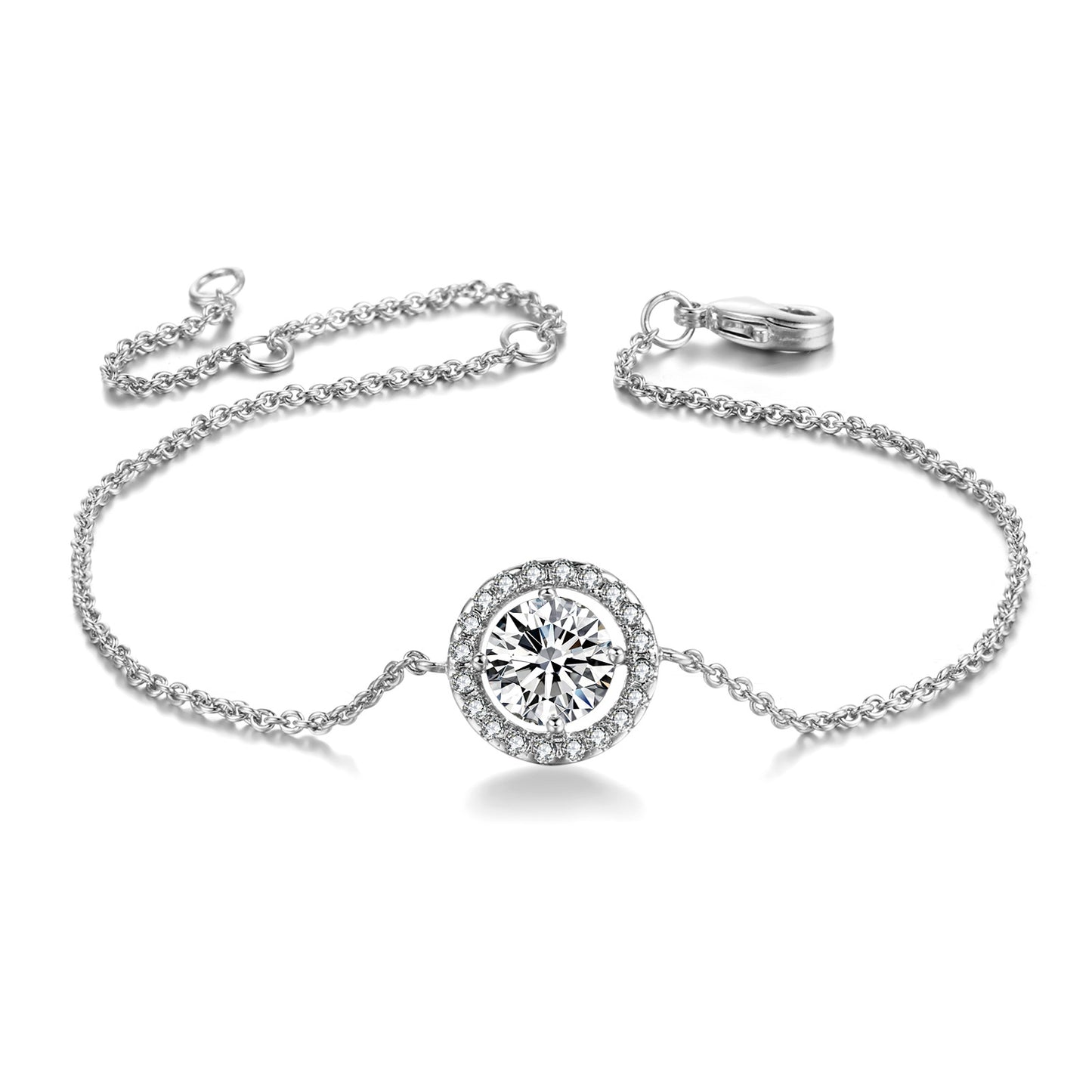 Crystal Women's Bracelet Zircon Micro-inlaid White Gold Plated Jewelry