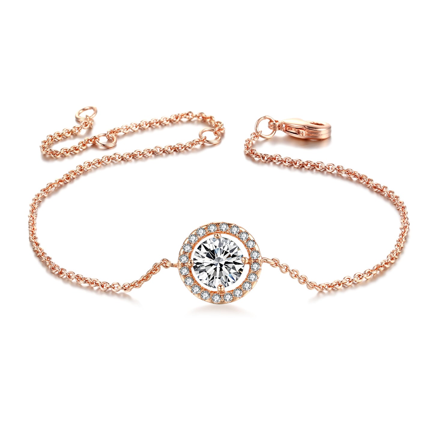 Crystal Women's Bracelet Zircon Micro-inlaid White Gold Plated Jewelry