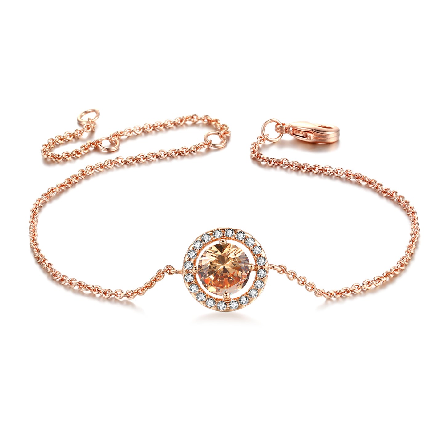 Crystal Women's Bracelet Zircon Micro-inlaid White Gold Plated Jewelry