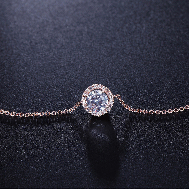 Crystal Women's Bracelet Zircon Micro-inlaid White Gold Plated Jewelry