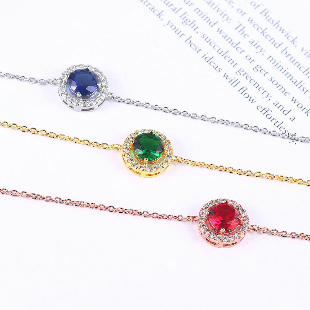 Crystal Women's Bracelet Zircon Micro-inlaid White Gold Plated Jewelry